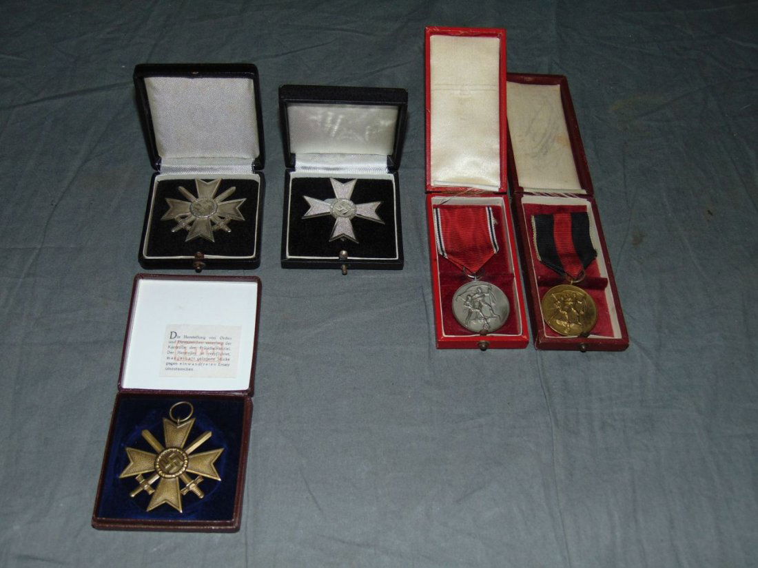 Lot of Five Boxed German Medals. (1 of 5)