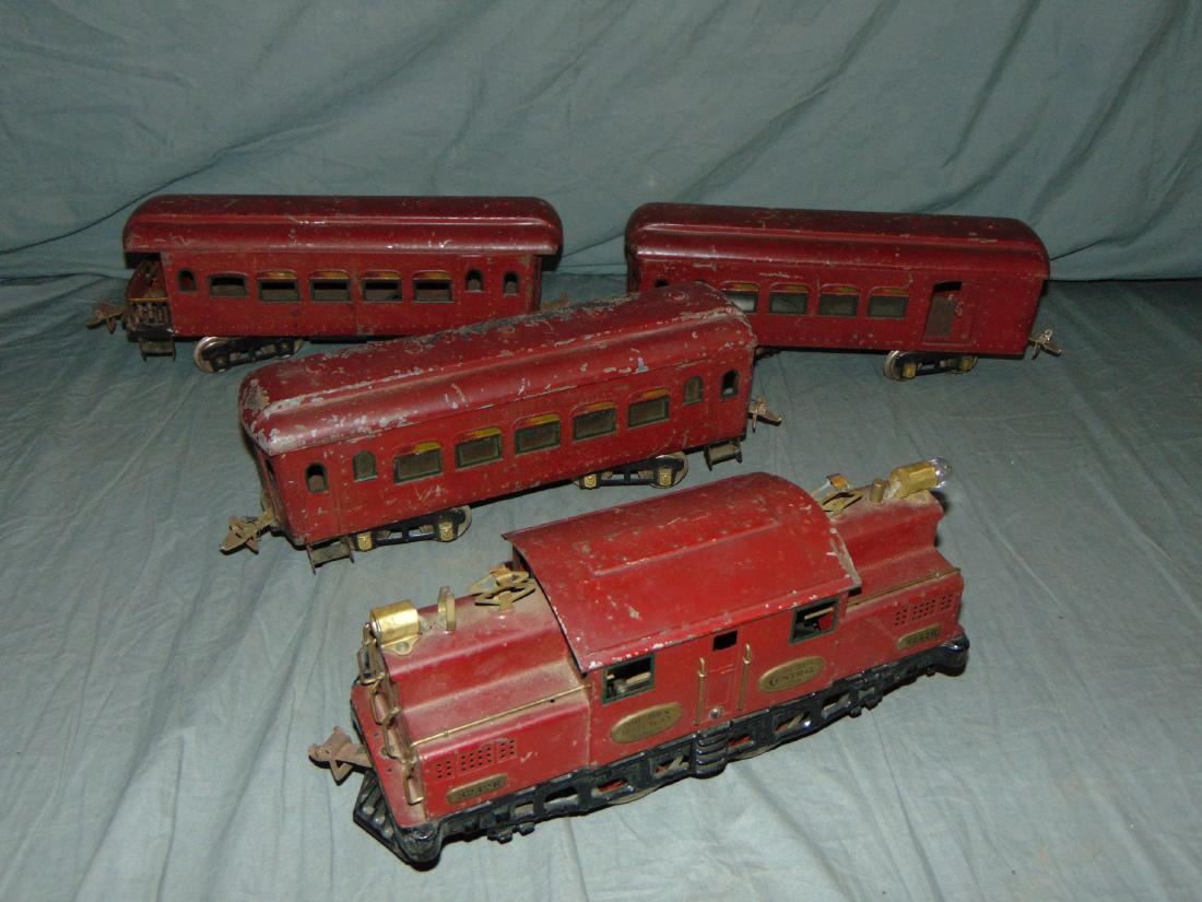 Ives Std Gauge Electric Loco & 3 Matching Cars (1 of 6)
