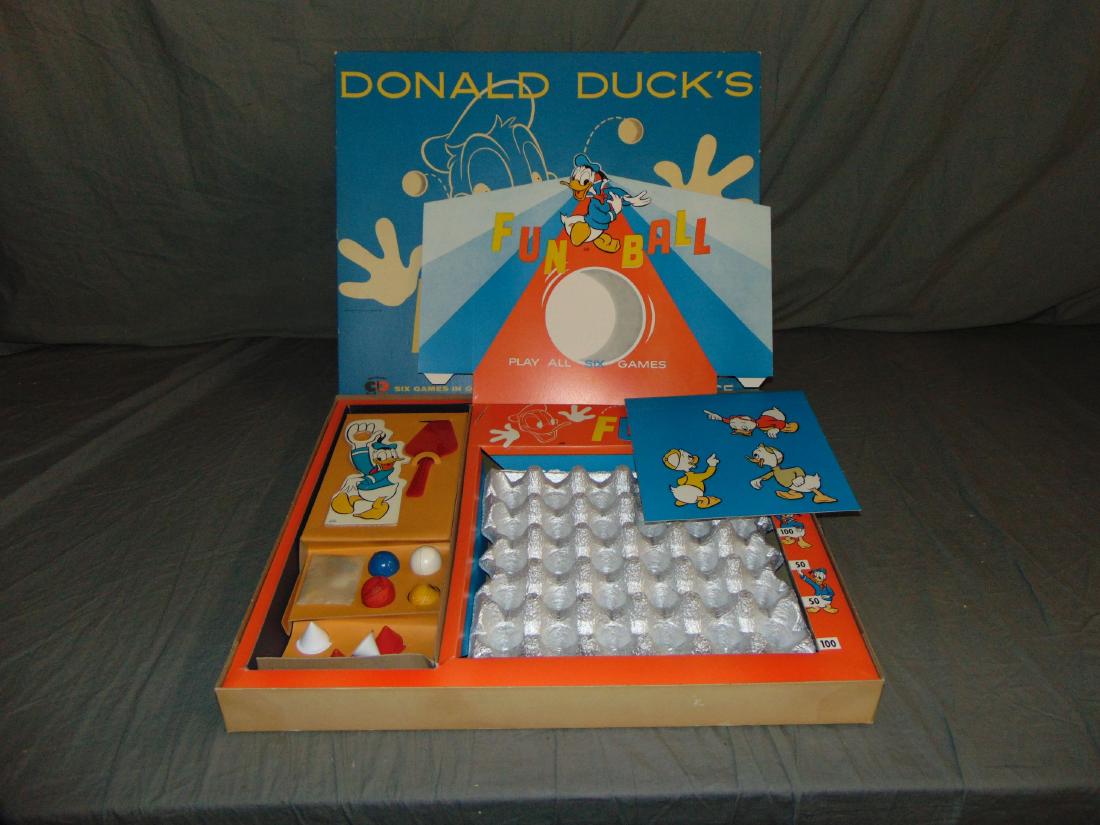 1950's Donald Duck Fun Ball Game, Near Mint in Box (1 of 4)
