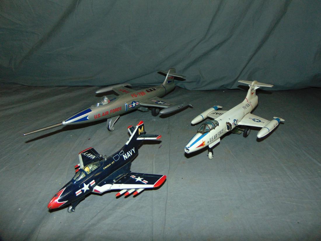 Lot of Three Tin Litho Friction Planes (1 of 2)