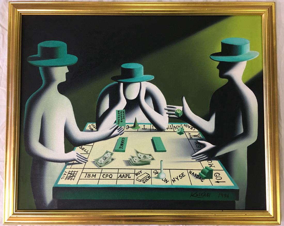 Mark Kostabi  (born 1960) Oil on Canvas (1 of 8)