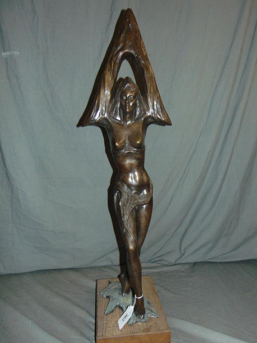 Mily Sidauy. Bronze Woman With Arms Up. (1 of 5)