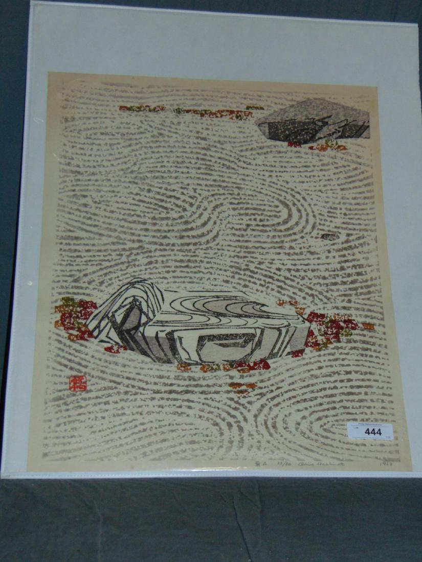 Okiie Hashimoto, Signed Colored Woodcut 1963 (1 of 6)