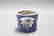 A CHINESE ANTIQUE FAMILLE ROSE BLUE GROUND BRUSH POT - 2