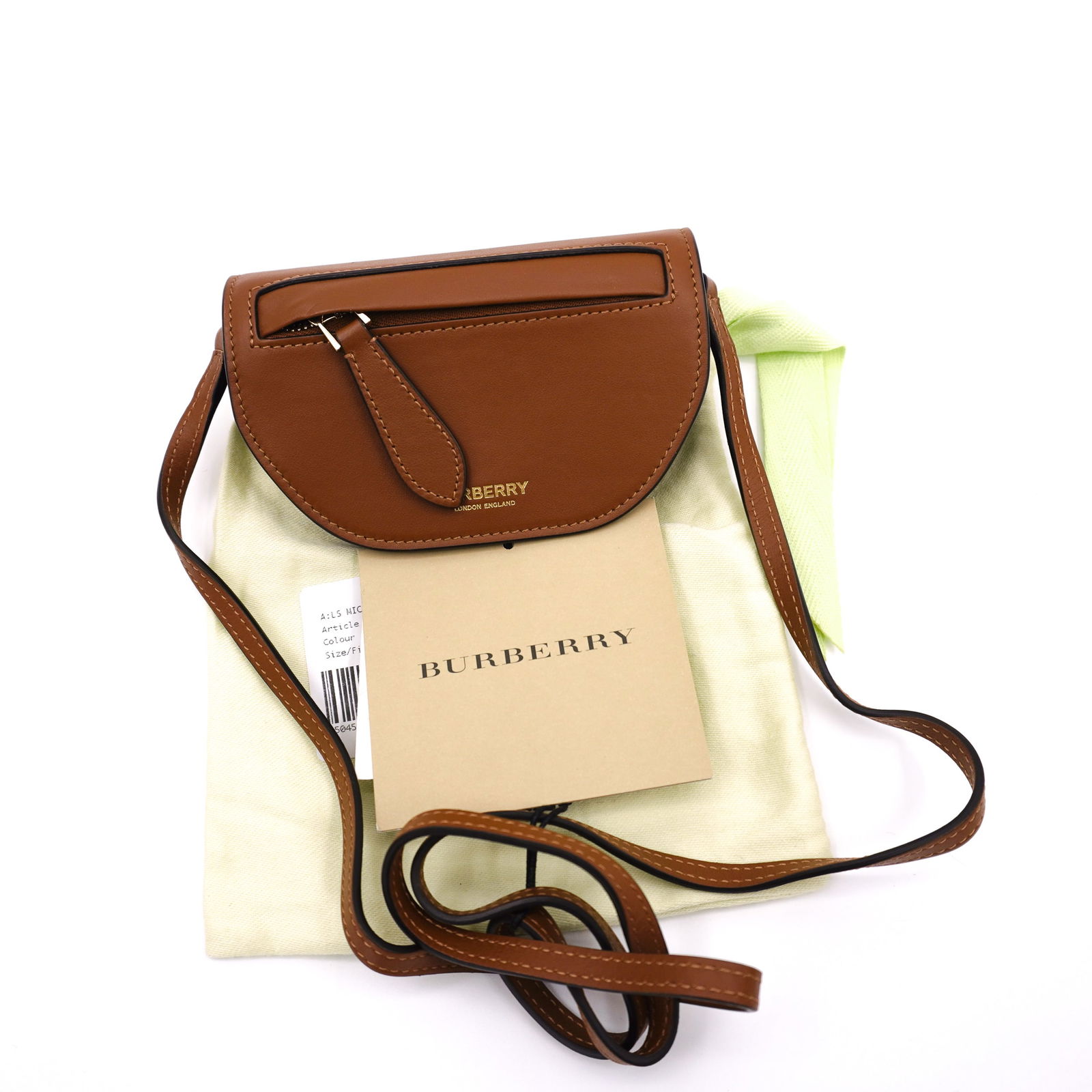 Burberry brown leather mini crossbody bag: Burberry brown leather mini crossbody bag. Condition: Brand new. W13cm x H9cm