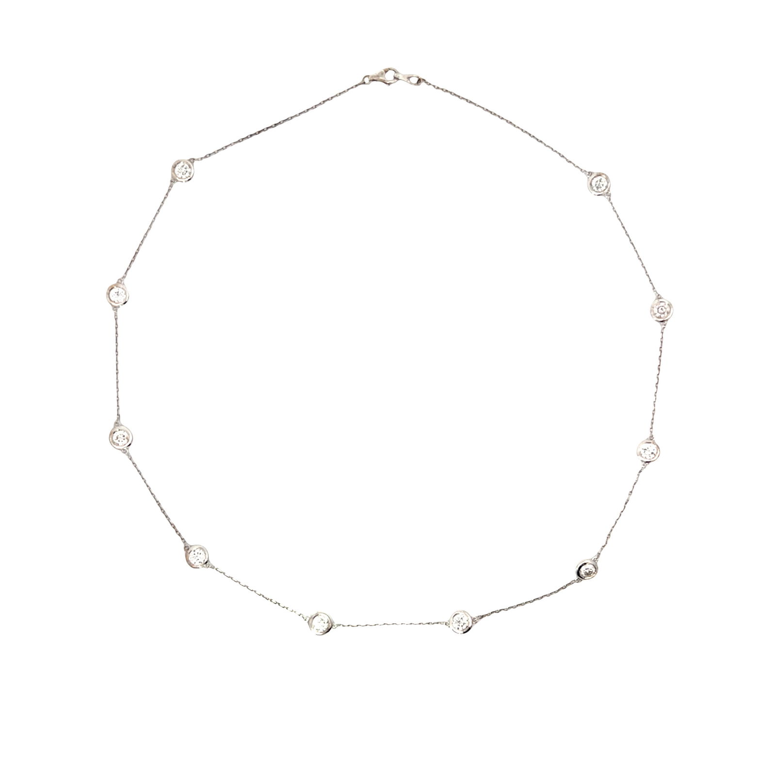 Diamond and 14k White Gold Necklace, with GGA Report (1 of 6)