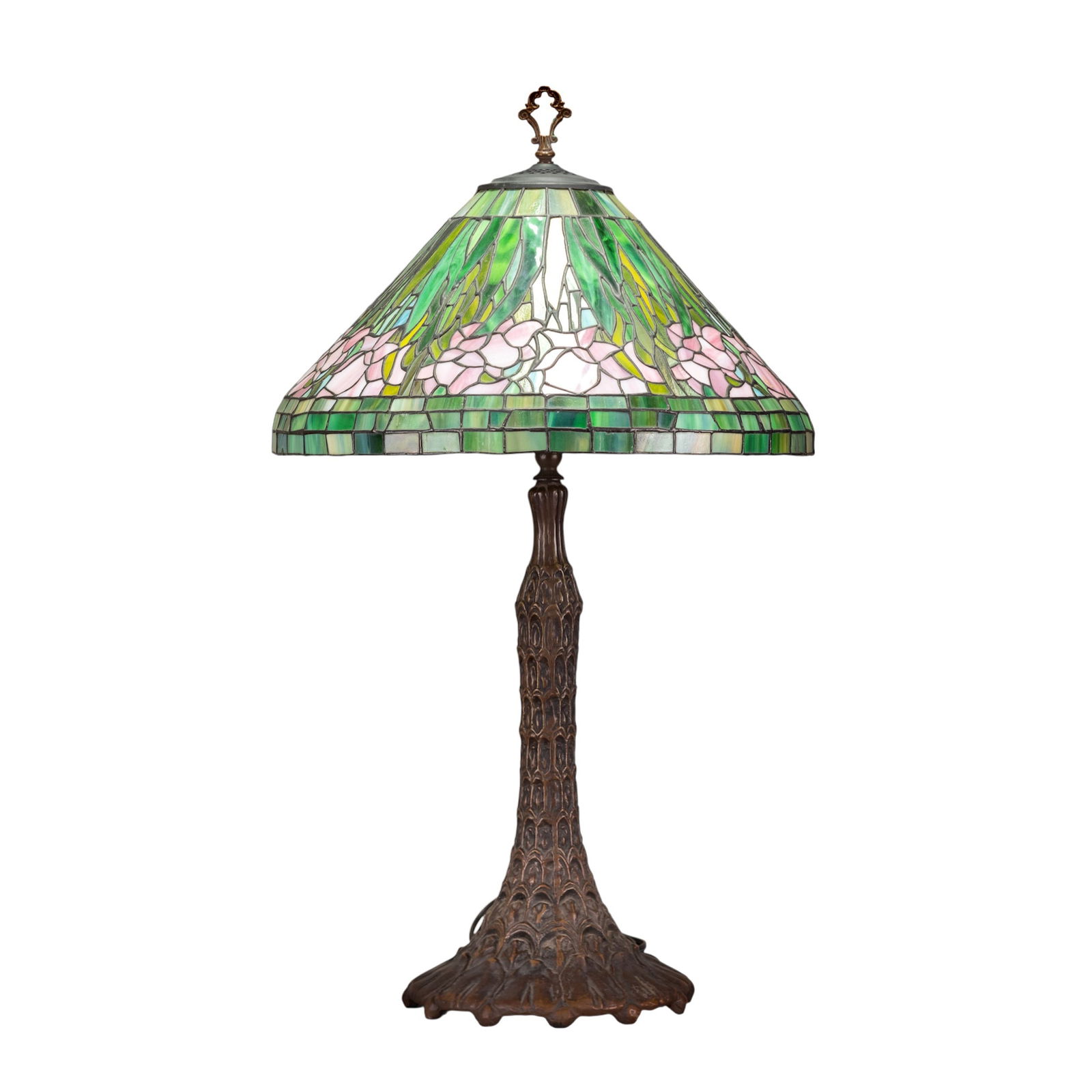 Bronze Tiffany Style Stained Glass Lamp (1 of 10)