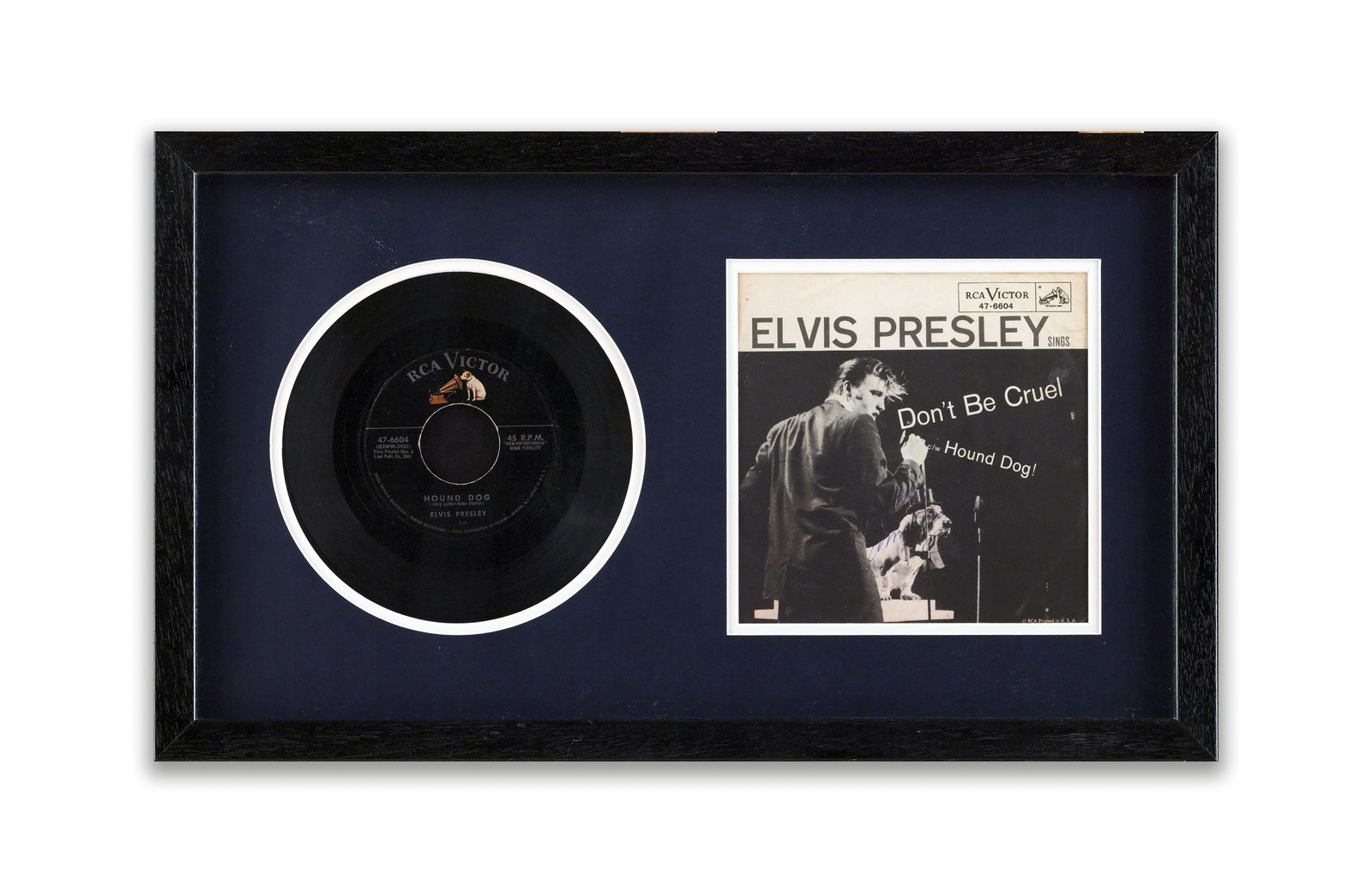 ELVIS PRESLEY VINYL RECORD 'DONT BE CRUEL / HOUND DOG' BEARING SIGNATURE (1 of 4)