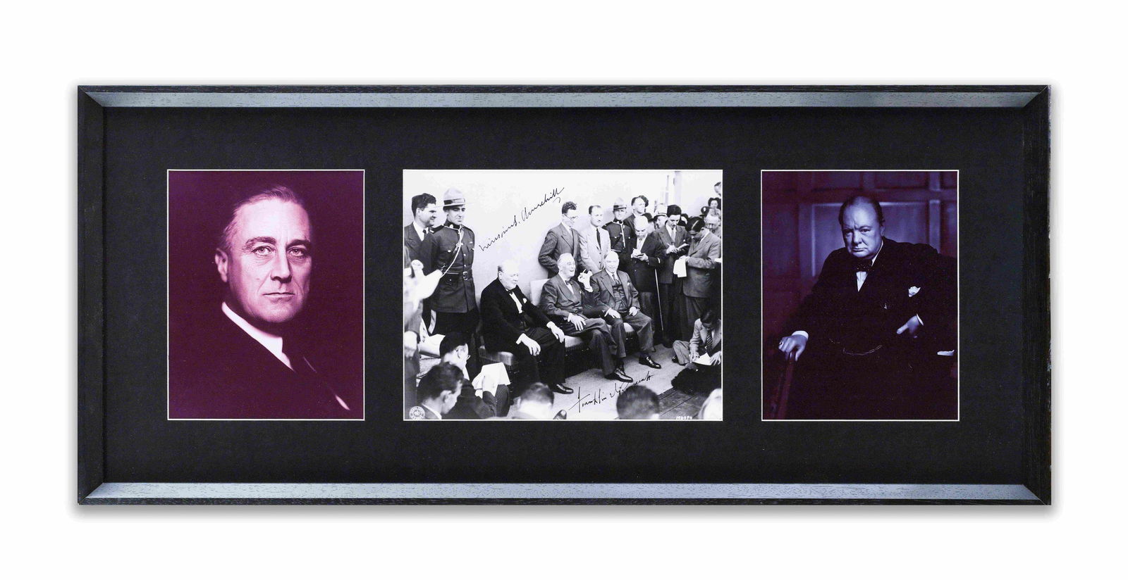 WINSTON CHURCHILL AND FRANKLIN ROOSEVELT PHOTOGRAPH BEARING SIGNATURES (1 of 3)
