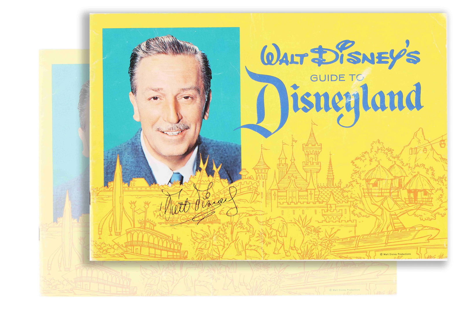 WALT DISNEY BOOKLET 'GUIDE TO DISNEYLAND' BEARING SIGNATURE (1 of 3)