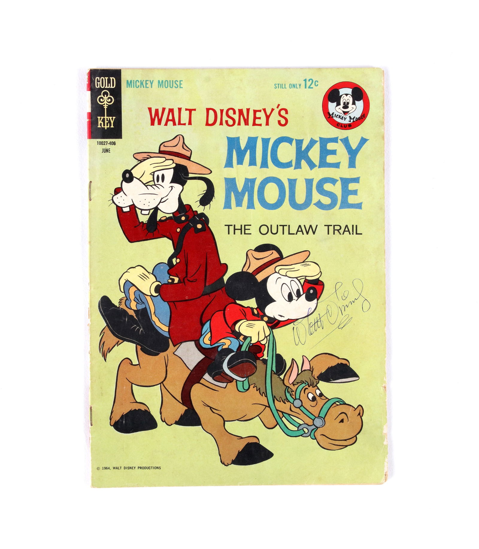 WALT DISNEY COMIC BOOK 'MICKEY MOUSE' BEARING SIGNATURE (1 of 3)