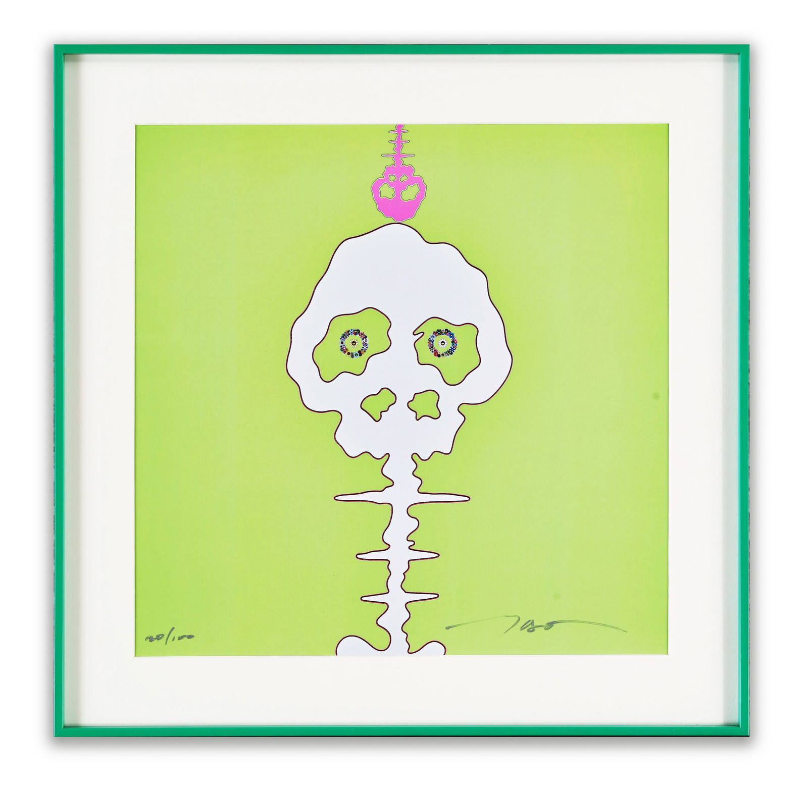 TAKASHI MURAKAMI, ATTRIBUTED TO, OFFSET LITHOGRAPH 'TIME BOKAN: GREEN' (1 of 3)