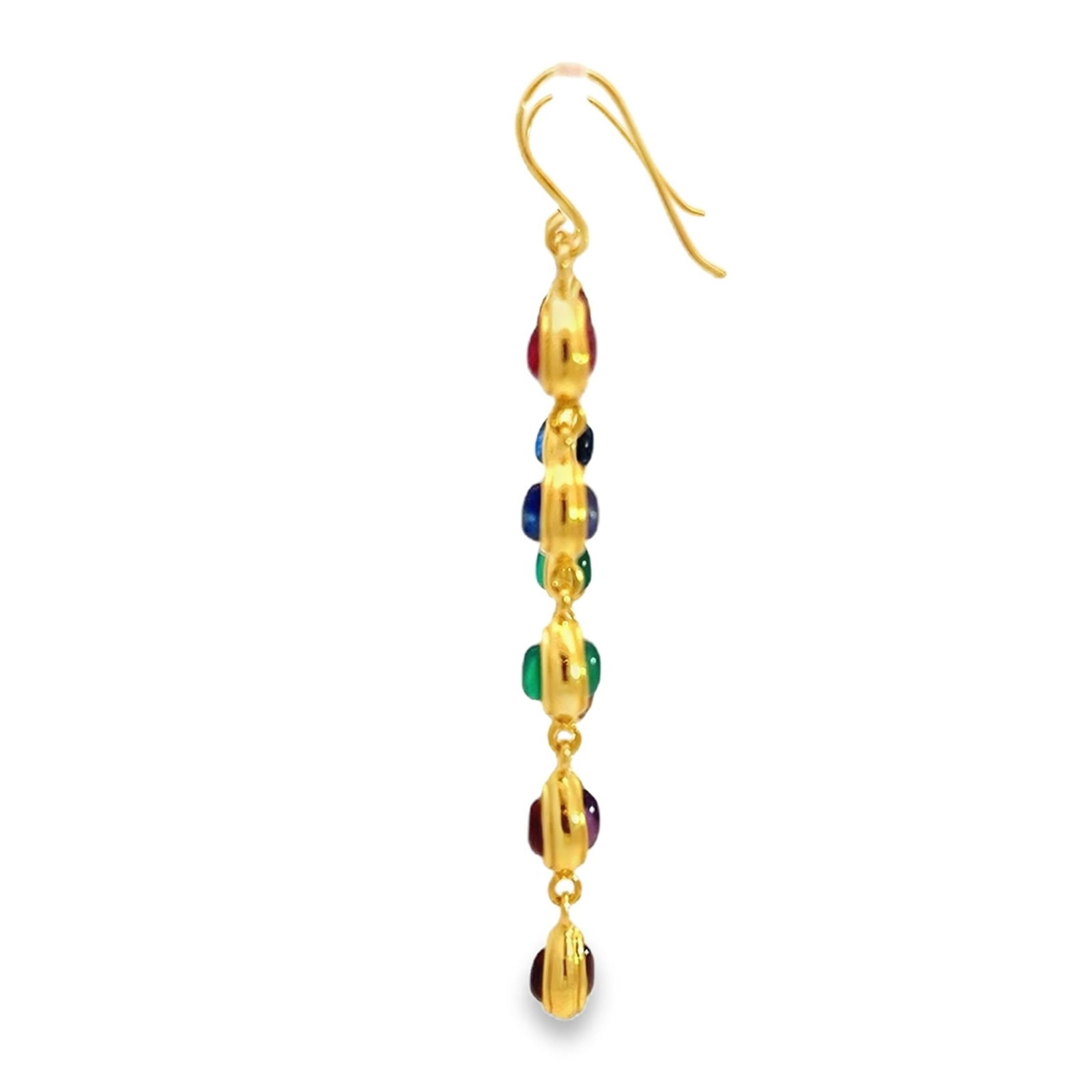 RUBY, SAPPHIRE, EMERALD AND AMETHYST EARRINGS - 2