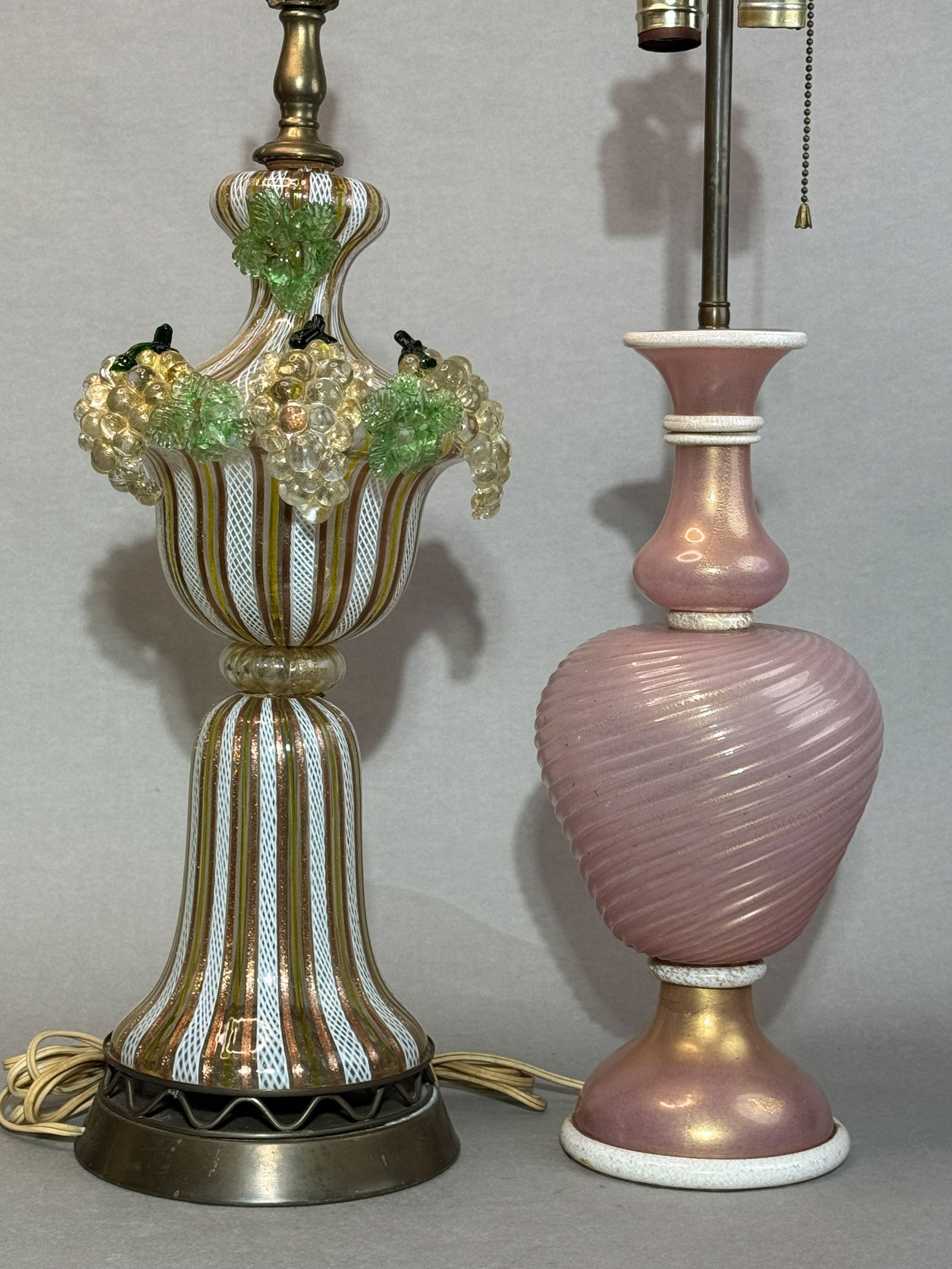 TWO MURANO ART GLASS LAMPS (1 of 15)