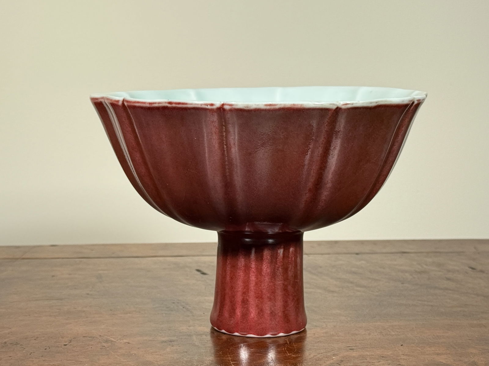 CHINESE OXBLOOD STEMMED CUP (1 of 14)