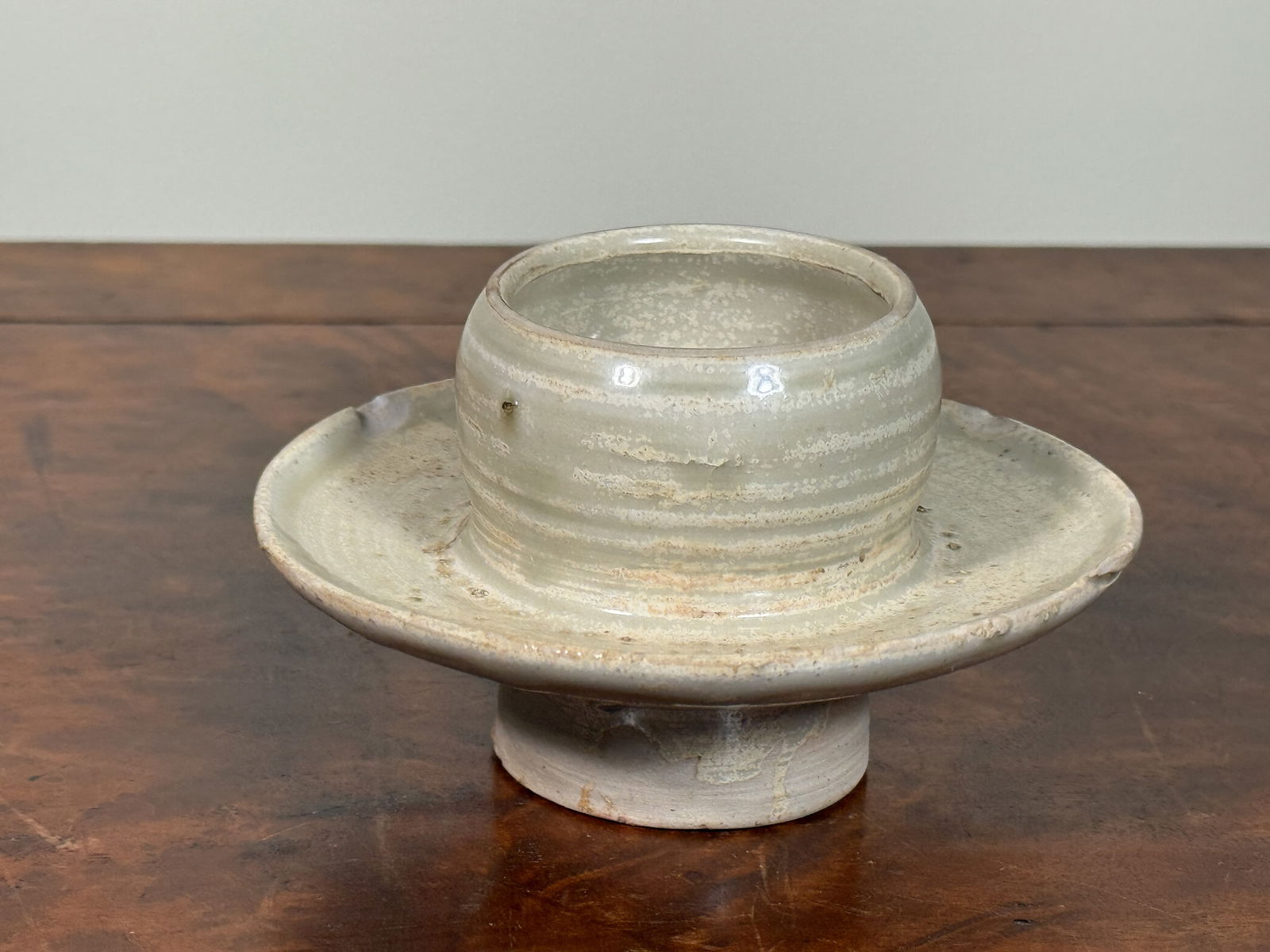 CHINESE OLD KILN POTTERY CUP HOLDER (1 of 7)