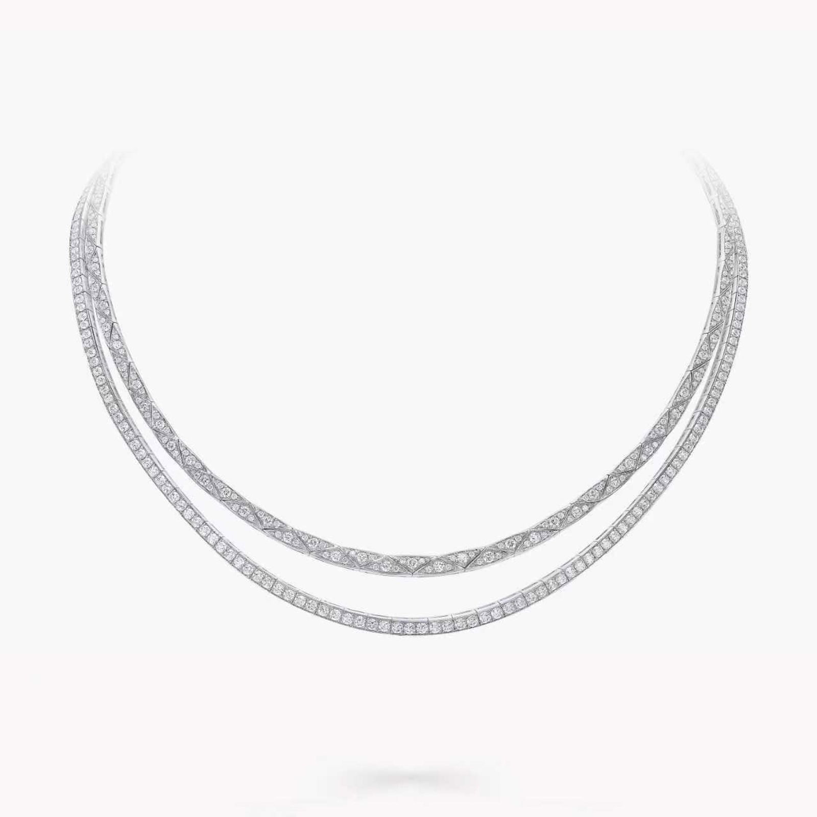 DIAMOND DOUBLE ROW COLLAR NECKLACE (1 of 3)