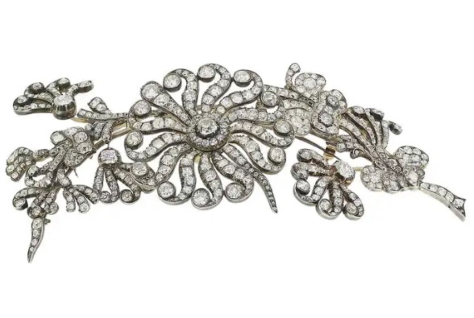 DIAMOND TREMBLANT CORSAGE SPRAY BROOCH (1 of 1)
