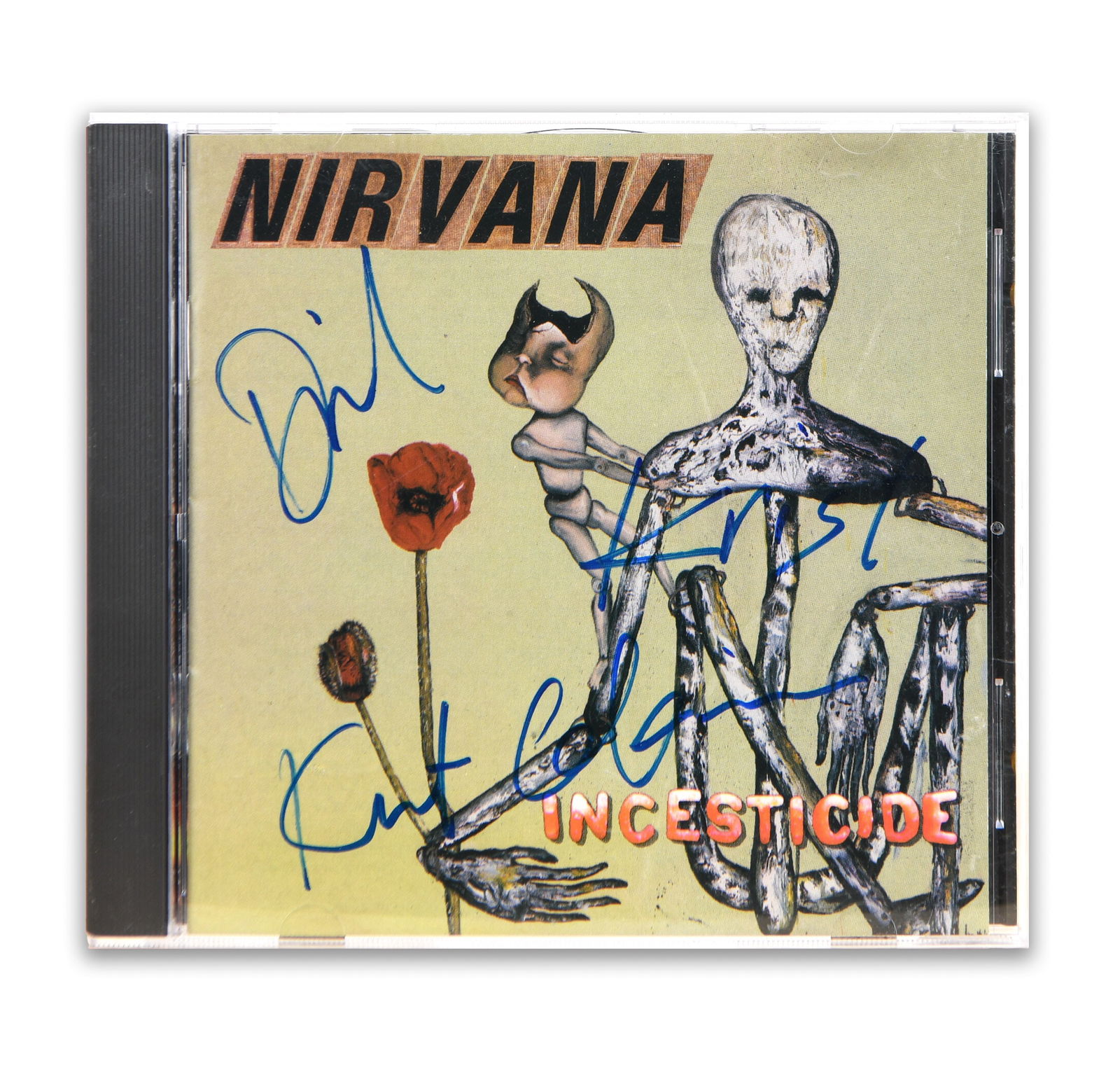 NIRVANA CD ALBUM INCESTICIDE BEARING THREE SIGNATURES (1 of 3)