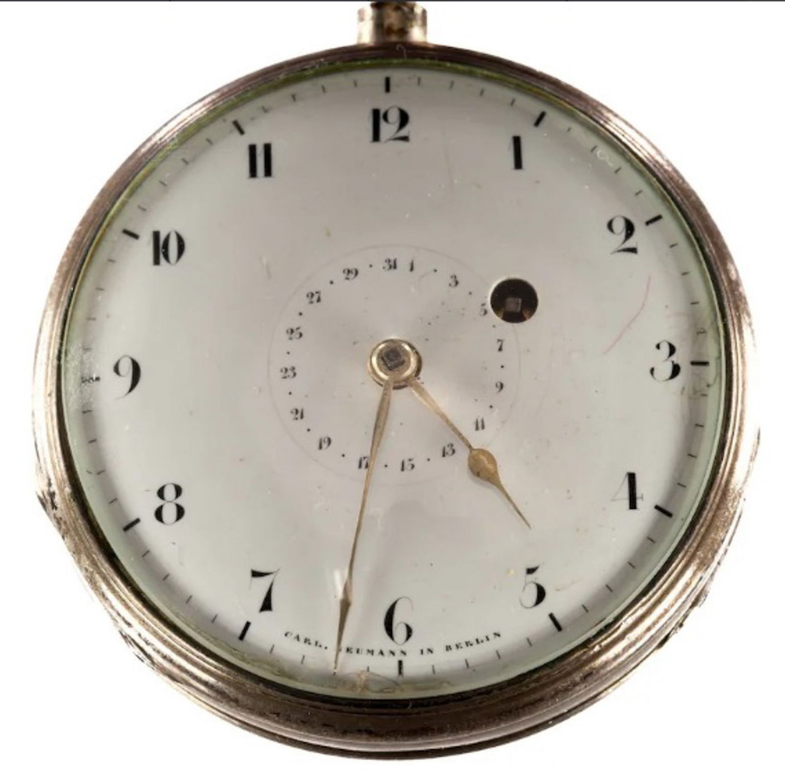 BERLIN KARL NEUMANN SILVER POCKET WATCH, WITH EXQUISITE MOVEMENT AND KEY (1 of 1)