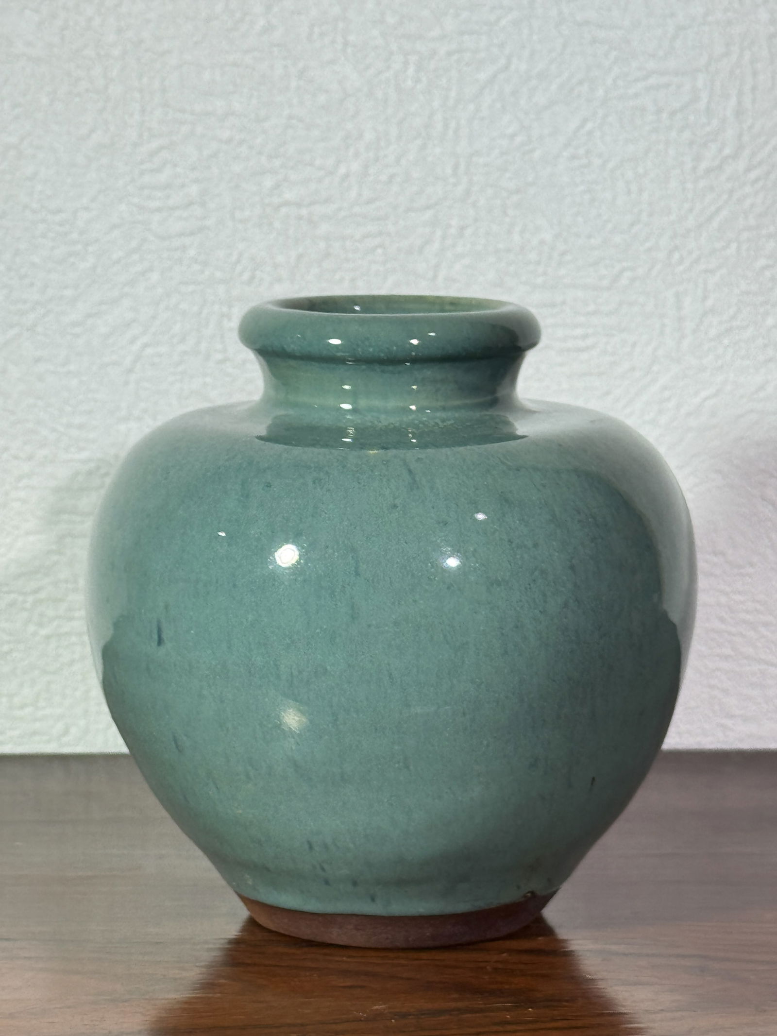 JAPANESE PORCELAIN JAR WITH BLUE FLAMBE GLAZE (1 of 9)