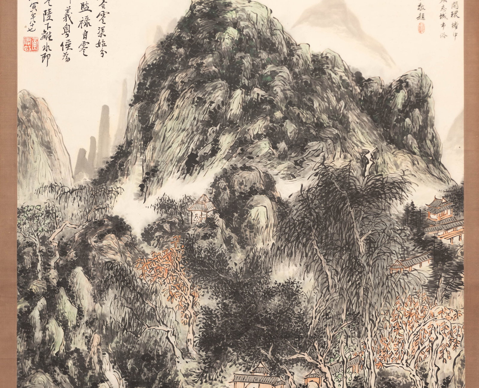 HUANG BINHONG (1865 - 1955) - CHINESE PAINTIG SCROLL OF LANDSCAPE - 6