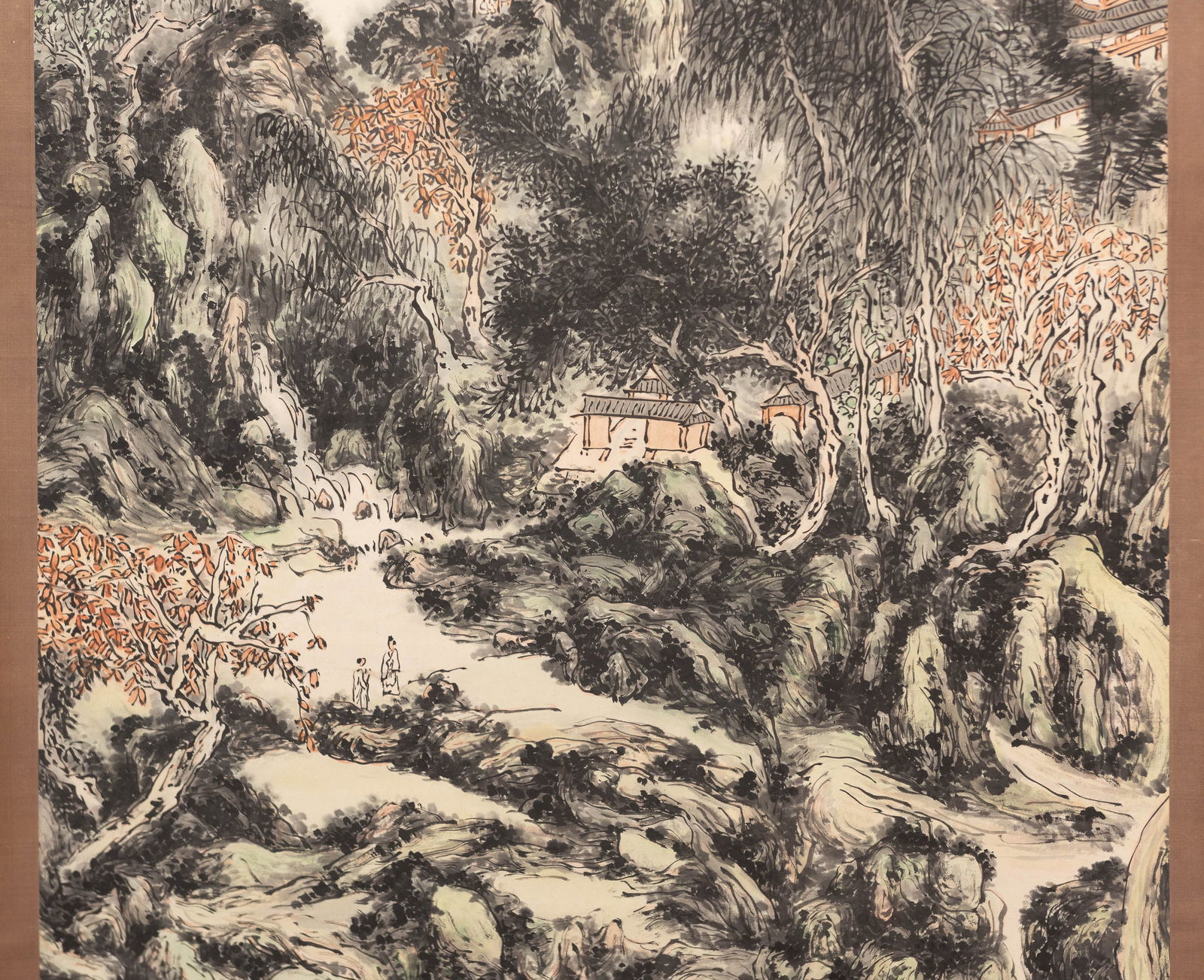 HUANG BINHONG (1865 - 1955) - CHINESE PAINTIG SCROLL OF LANDSCAPE - 7