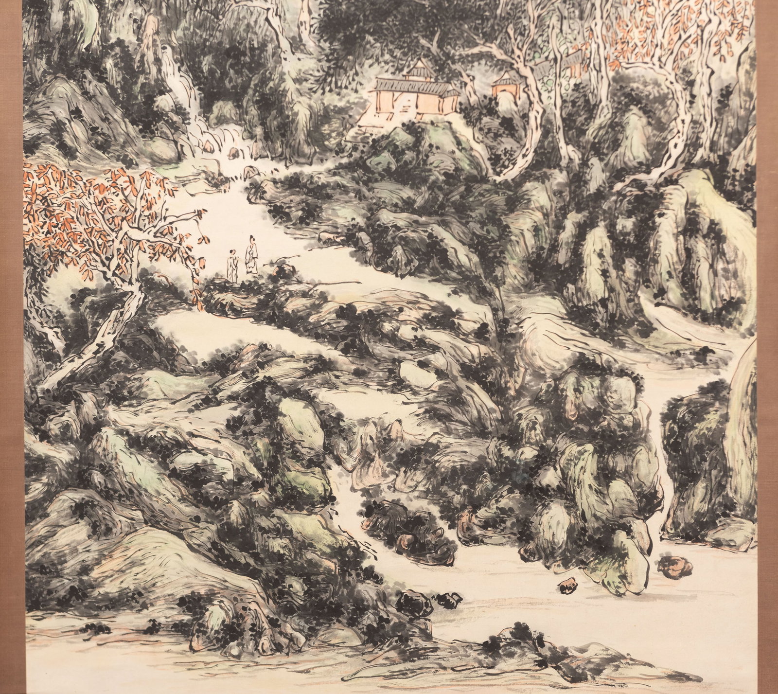 HUANG BINHONG (1865 - 1955) - CHINESE PAINTIG SCROLL OF LANDSCAPE - 8