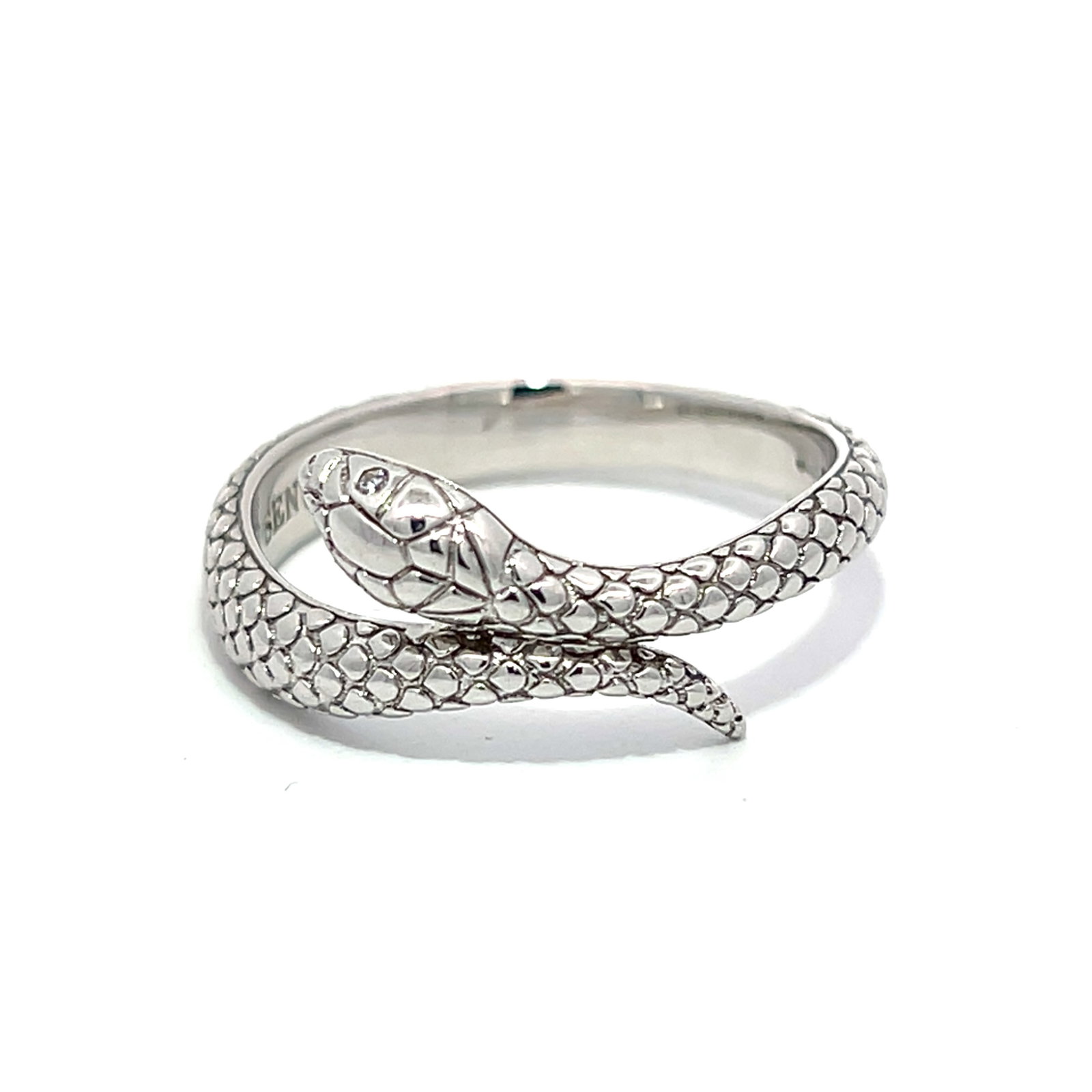 A TI SENTO SNAKE SILVER RING: A TI SENTO snake silver ring. Overall 5 grams; size 10