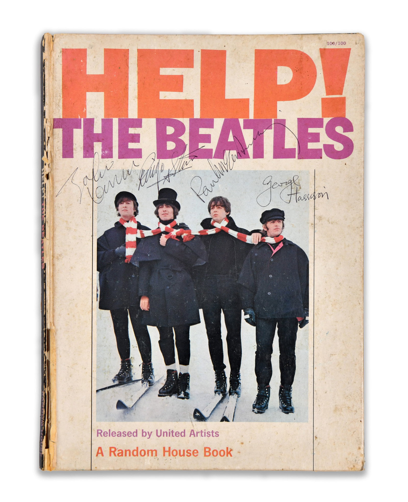 BOOK "HELP! THE BEATLES" BEARING SIGNATURES ATTRIBUTED TO THE BEATLES (1 of 3)