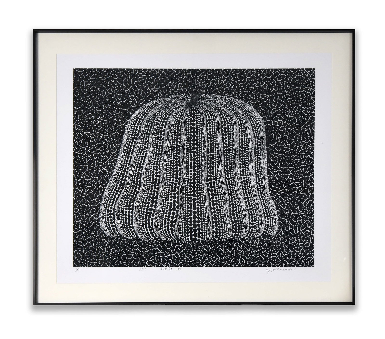 YAYOI KUSAMA (B. 1929), ATTRIBUTED TO, PUMPKIN (MONOCHROME) (1 of 1)