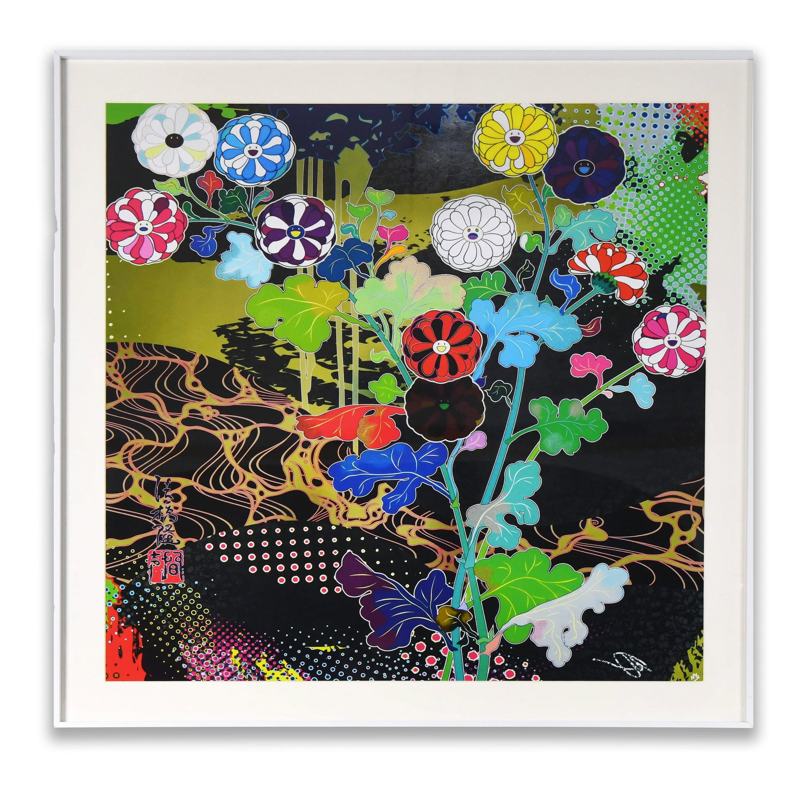 TAKASHI MURAKAMI (B. 1962), ATTRIBUTED TO, FLORAL COMPOSITION (SUPERFLAT GARDEN) (1 of 1)