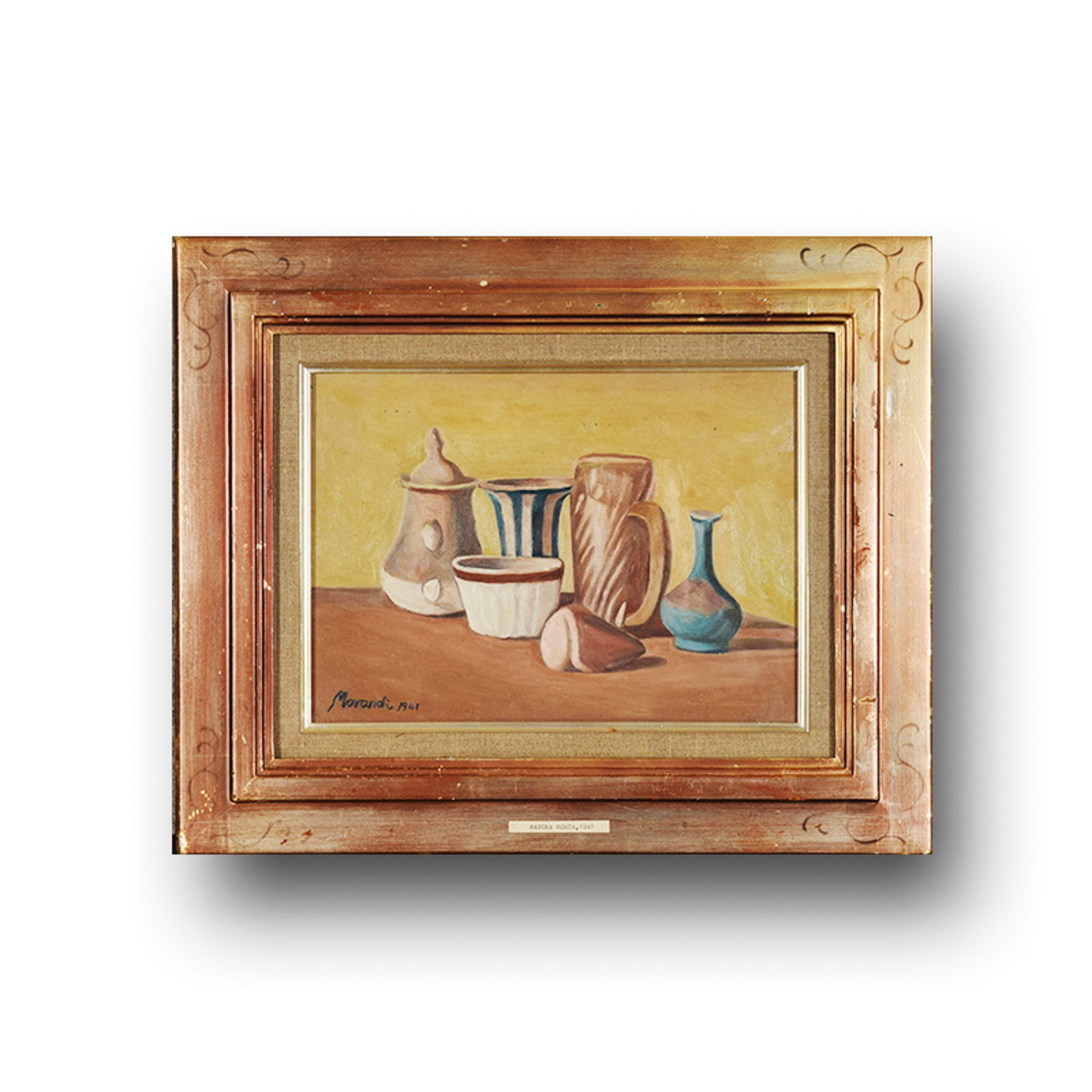 GIORGIO MORANDI (1890-1964), IN THE STYLE OF, STILL LIFE, OIL ON CANVAS (1 of 2)