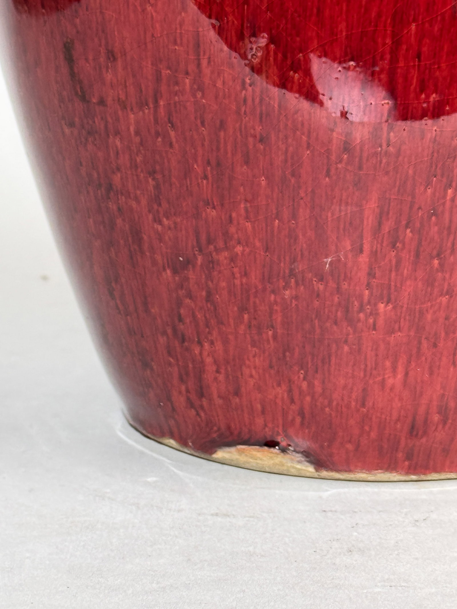 A CHINESE LANGYAO KILN OXBLOOD PORCELAIN VASE - 3