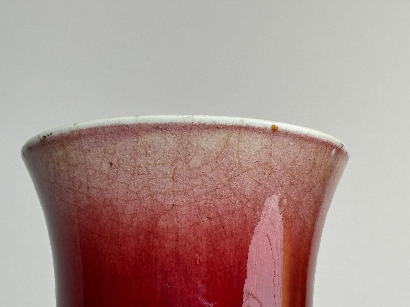 A CHINESE LANGYAO KILN OXBLOOD PORCELAIN VASE - 5