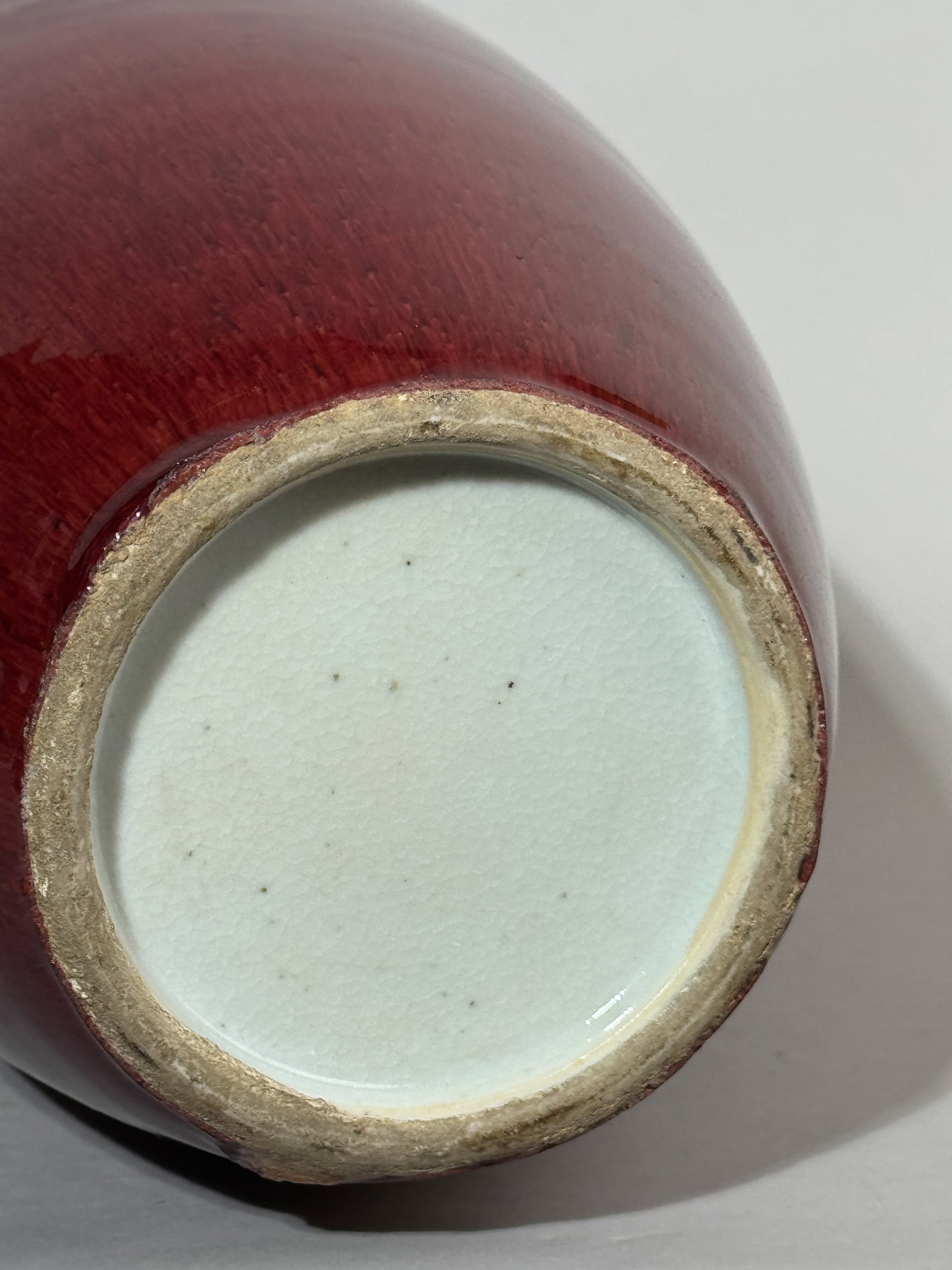 A CHINESE LANGYAO KILN OXBLOOD PORCELAIN VASE - 8