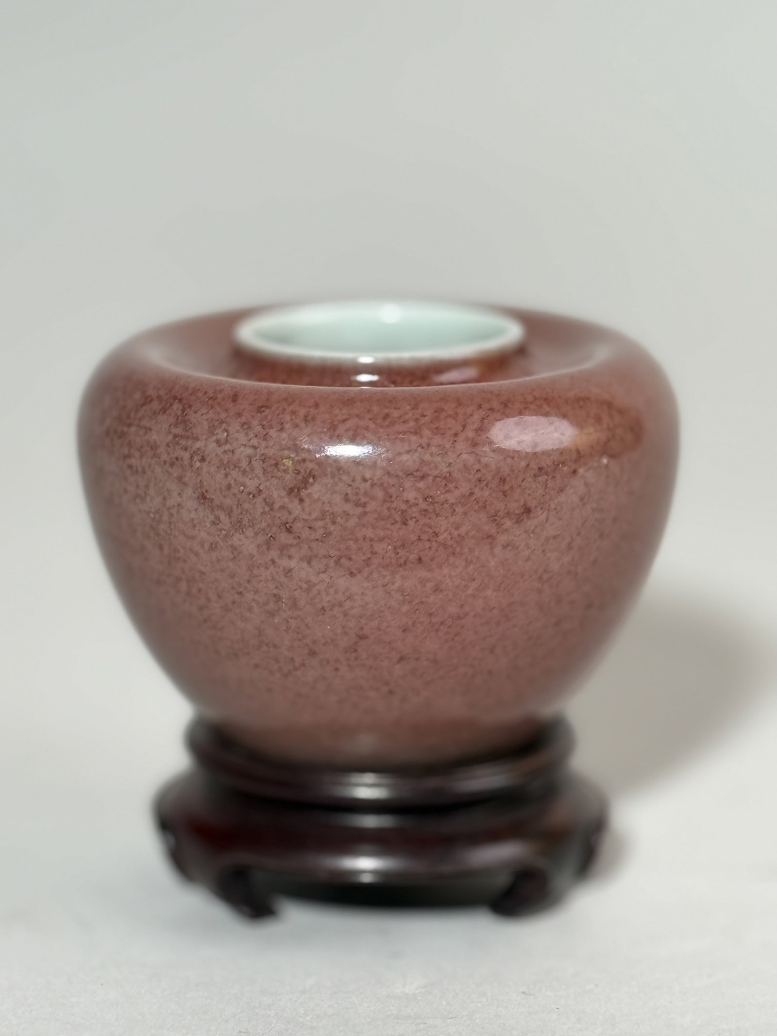 CHINESE PEACH BLOOM SCHOLAR PORCELAIN WATERPOT (1 of 11)