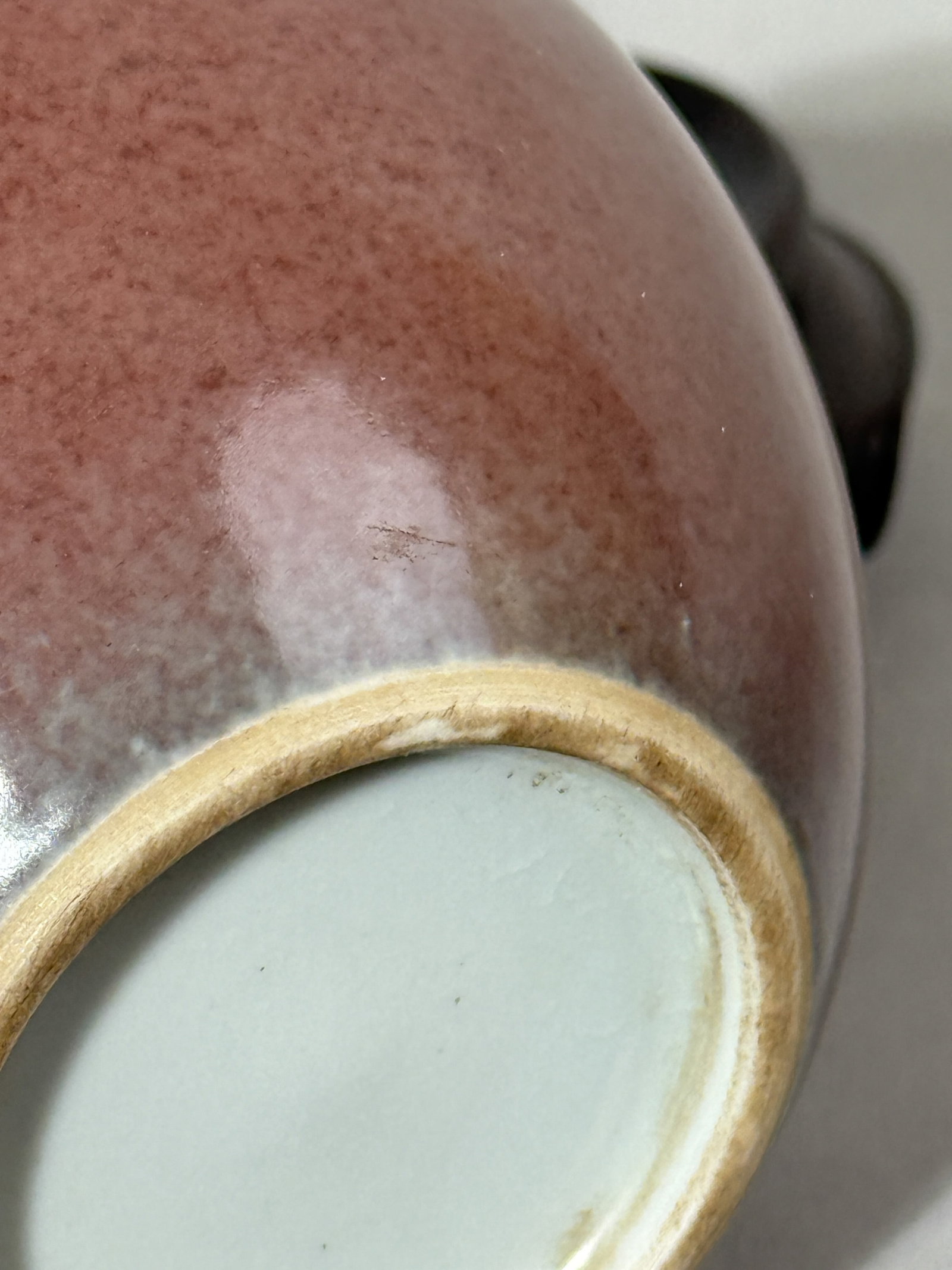 CHINESE PEACH BLOOM SCHOLAR PORCELAIN WATERPOT - 9