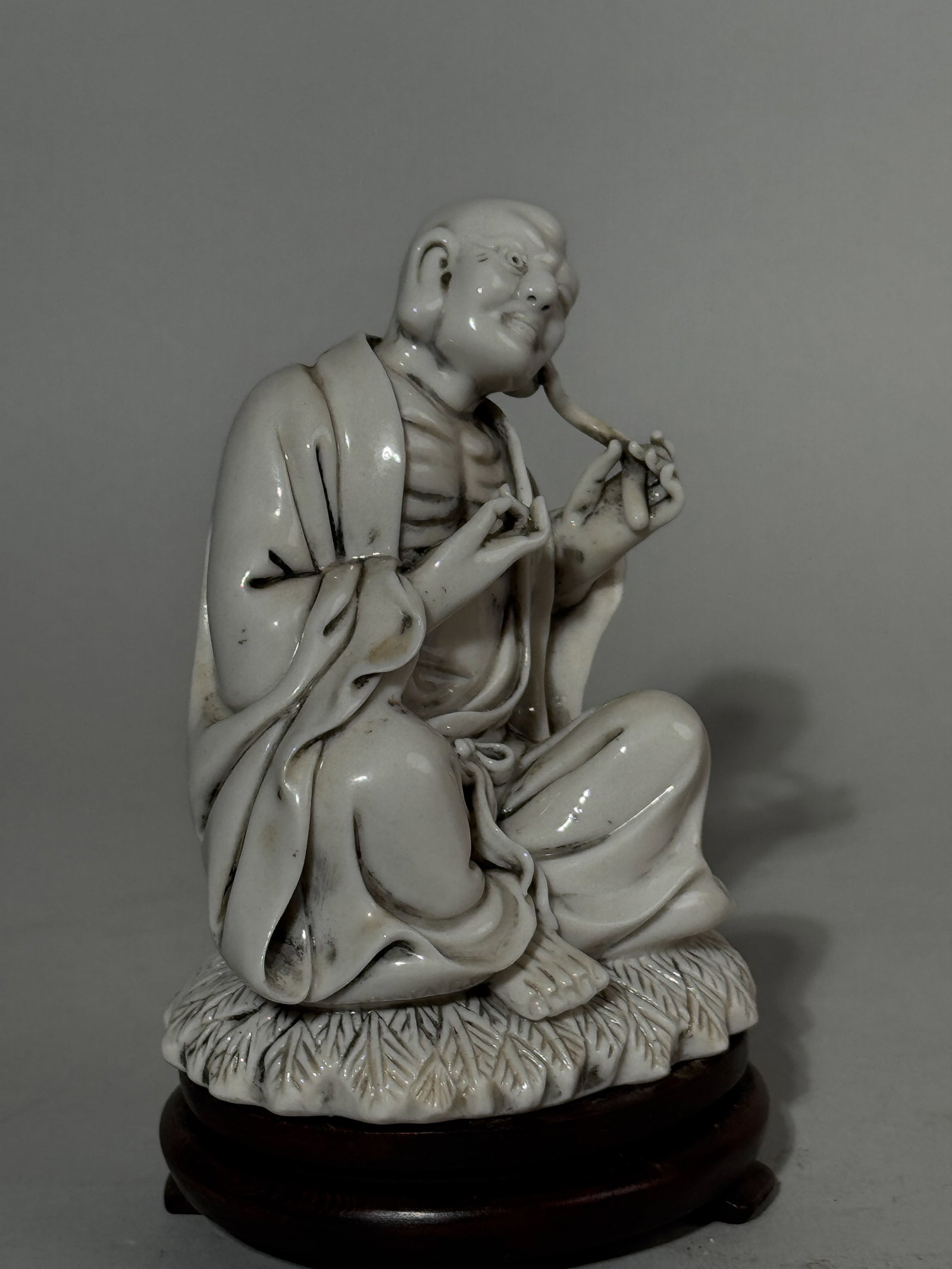 CHINESE DEHUA PORCELAIN SEATED LOHAN - 2