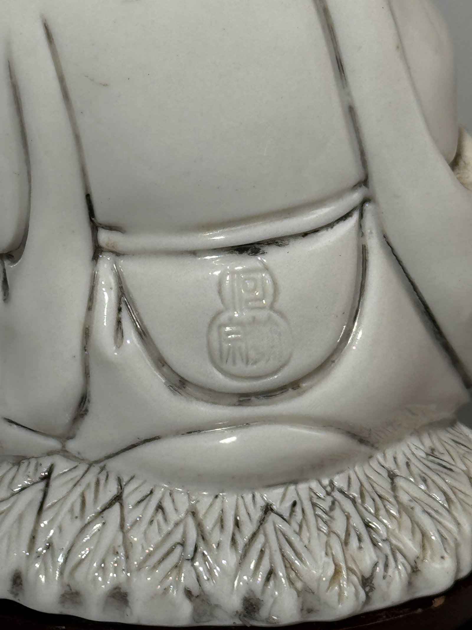 CHINESE DEHUA PORCELAIN SEATED LOHAN - 4