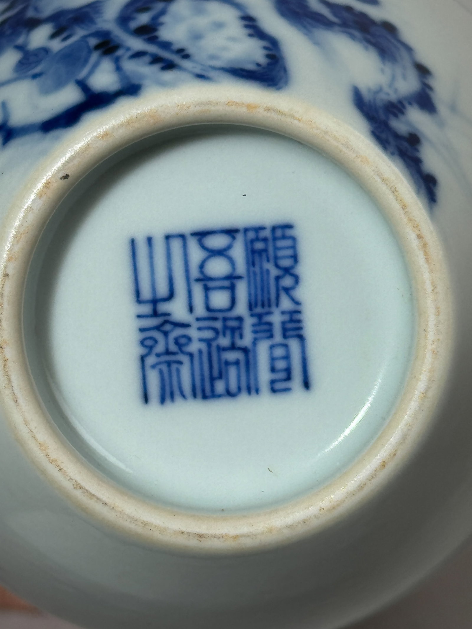 CHINESE BLUE AND WHITE PORCELAIN VASE WITH BIRD - 12