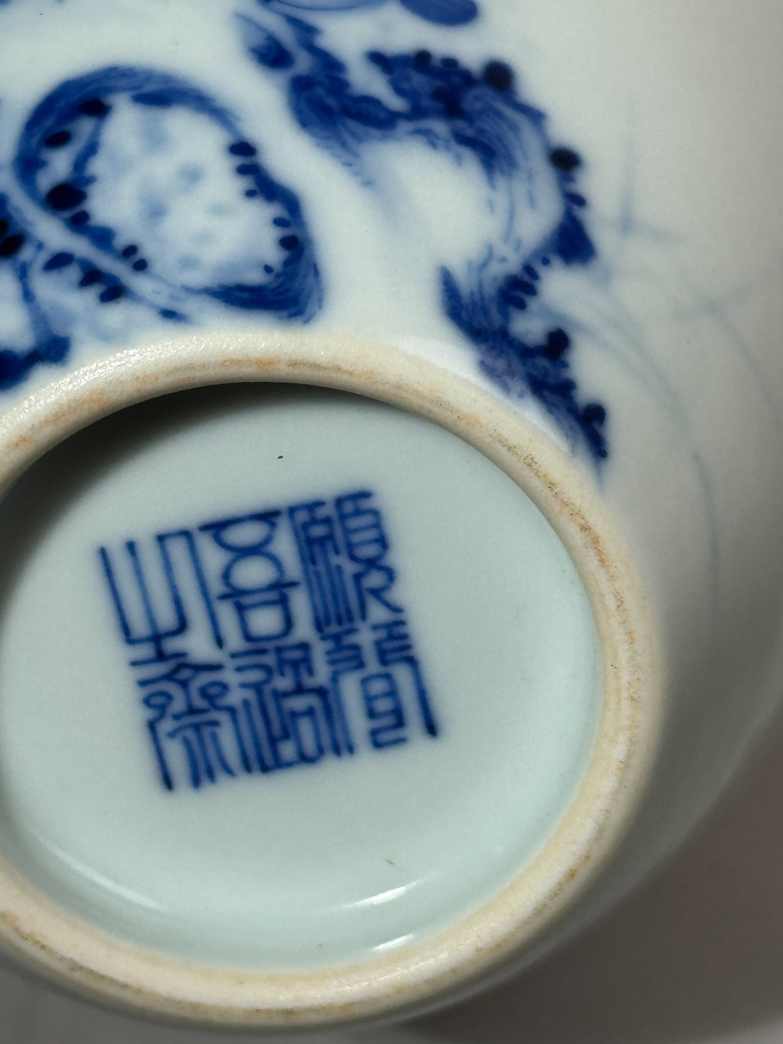 CHINESE BLUE AND WHITE PORCELAIN VASE WITH BIRD - 13