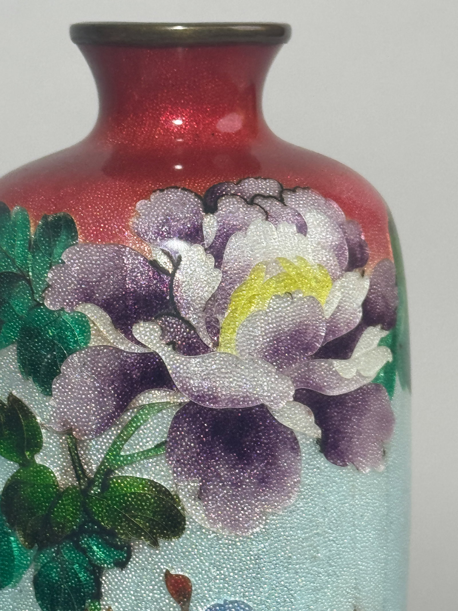 PAIR OF JAPANESE GINBARI CLOISONNE VASES - 2