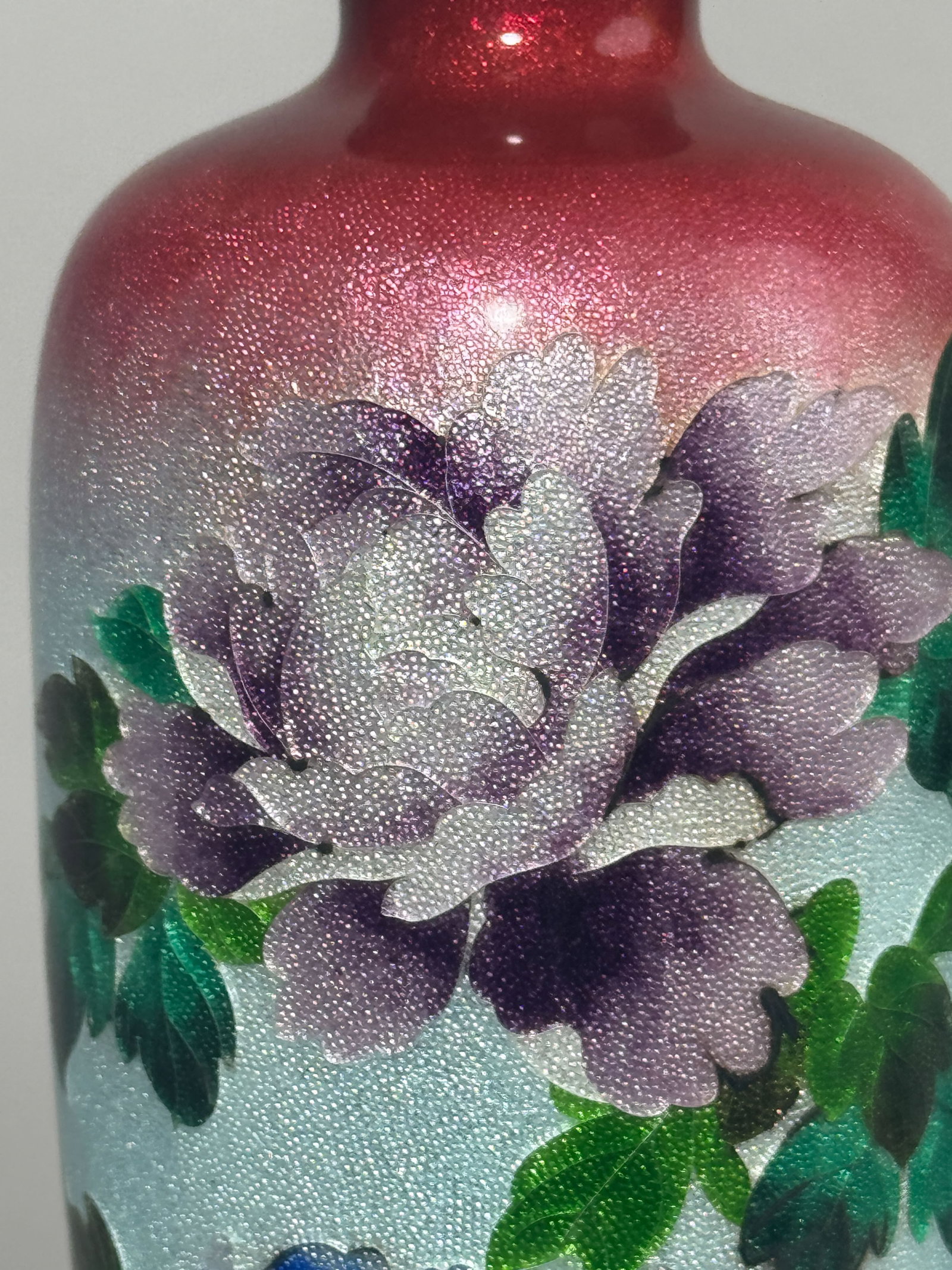 PAIR OF JAPANESE GINBARI CLOISONNE VASES - 3