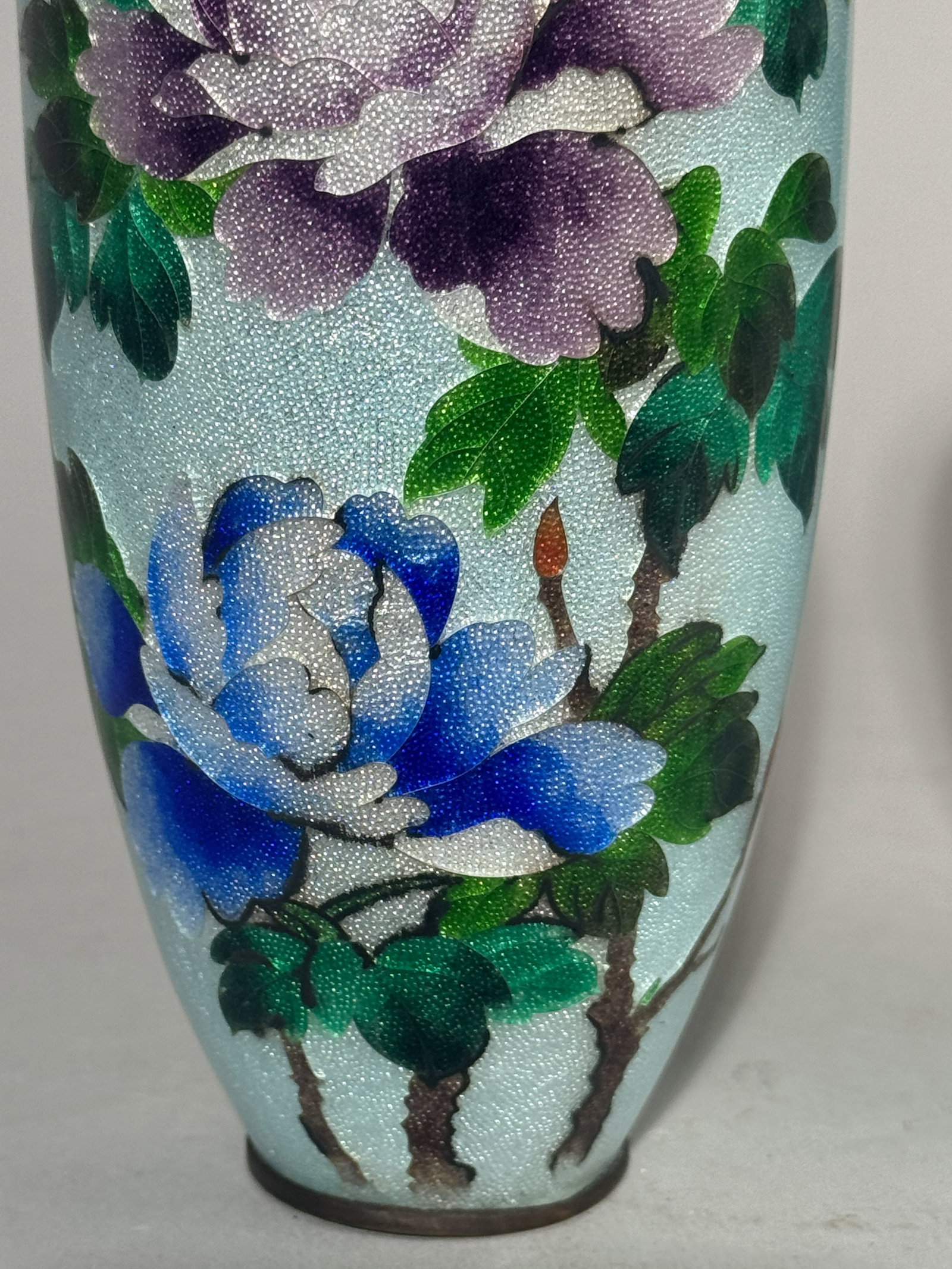 PAIR OF JAPANESE GINBARI CLOISONNE VASES - 4