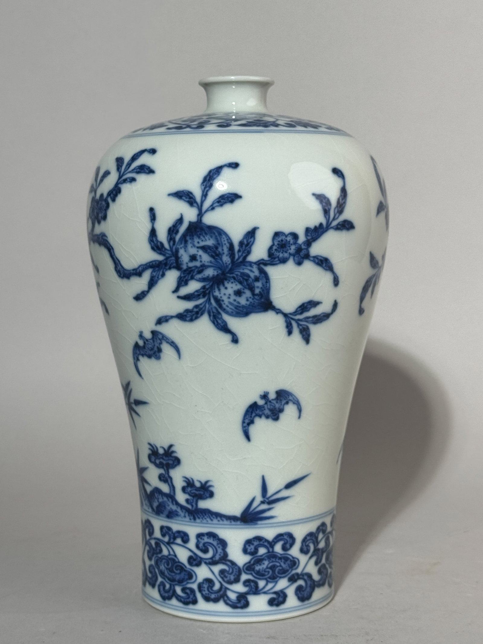 CHINESE BLUE AND WHITE PORCELAIN MEIPING - 9