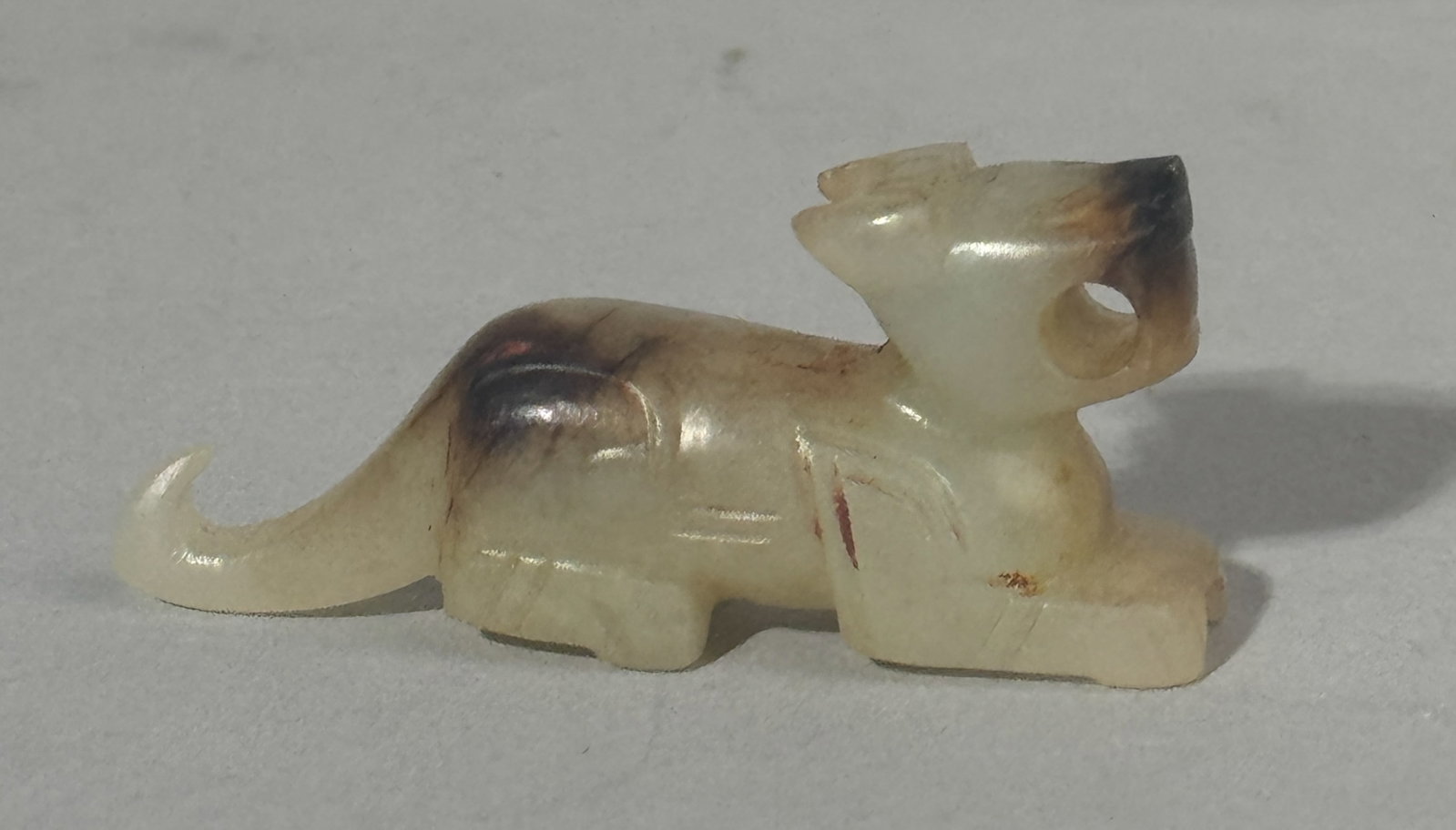 CHINESE JADE MINIATURE TIGER (1 of 8)