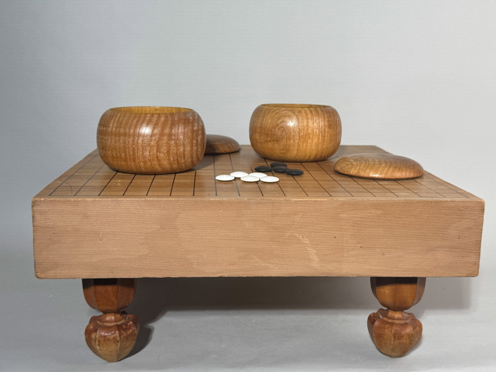 COMPLETE JAPANESE WOOD GO GAME SET - 5