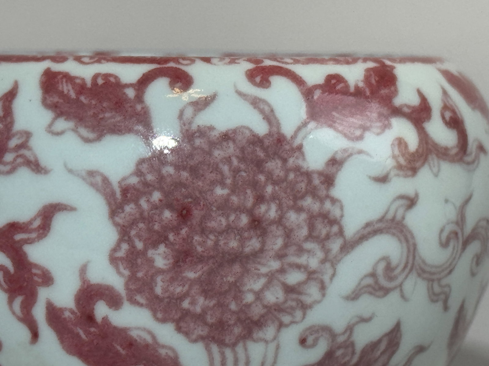 CHINESE COPPER-RED PORCELAIN SCHOLAR WATER POT - 6
