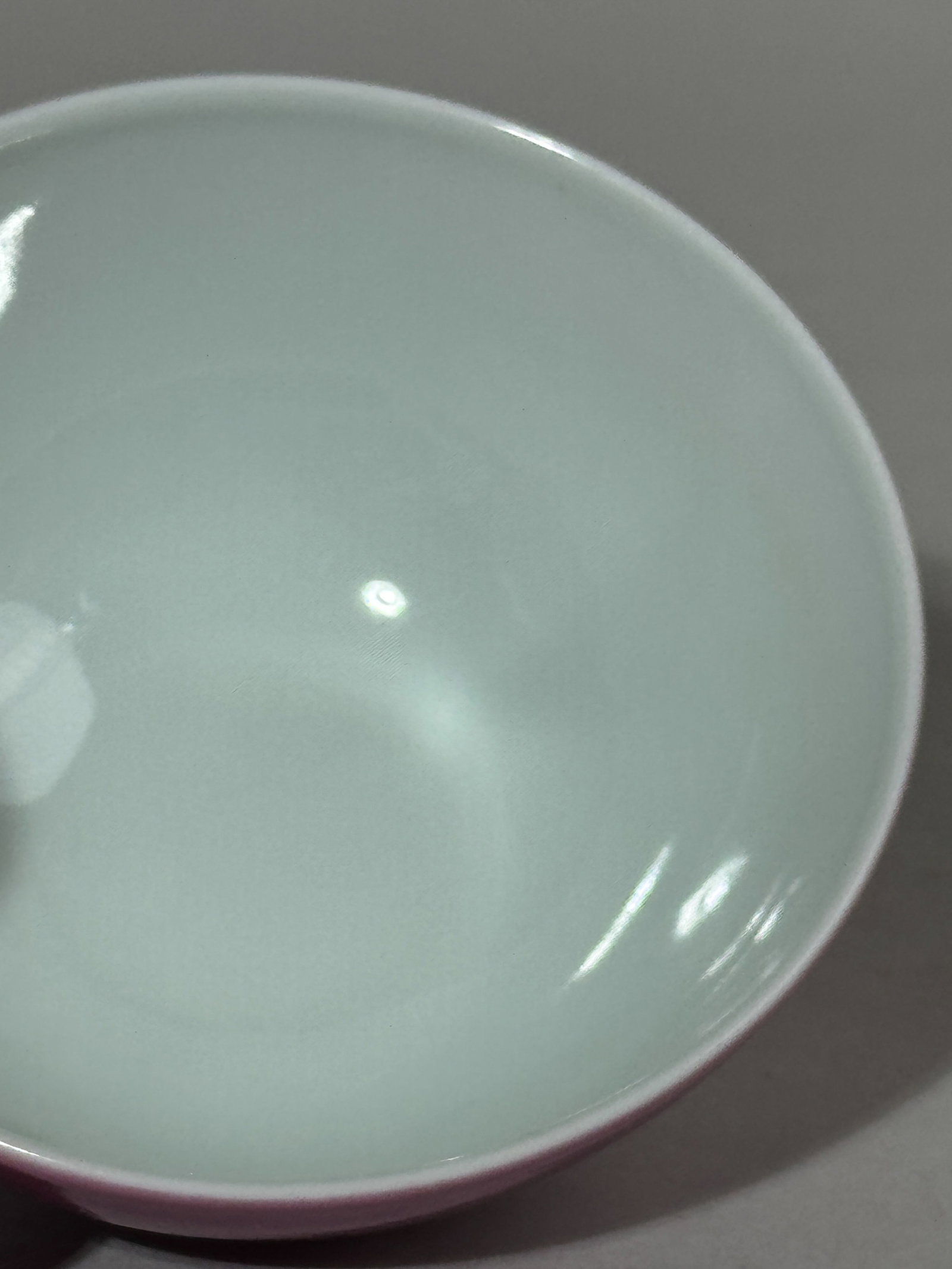 CHINESE RUBY ENAMELED PORCELAIN TEA BOWL - 7